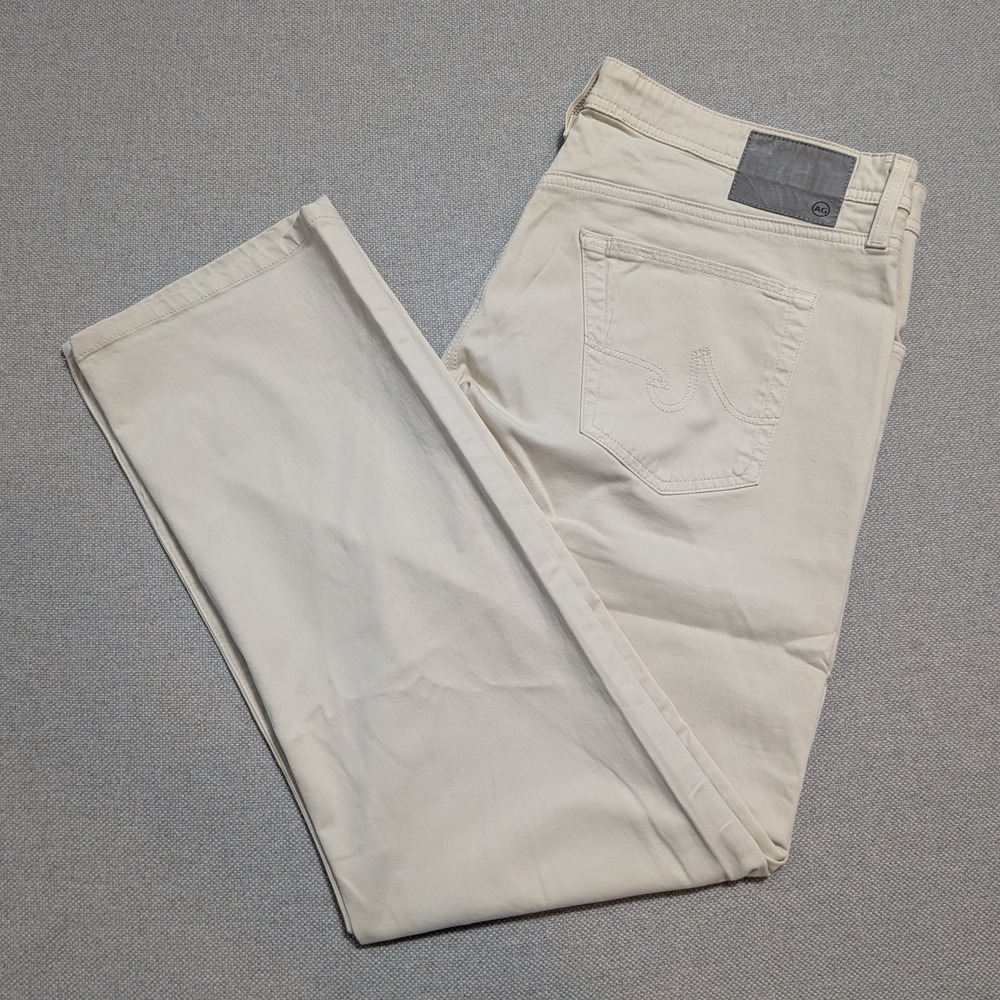 AG Adriano Goldschmied The Graduate Mens Pants Tailored Leg Beige 40x32 W40 L32